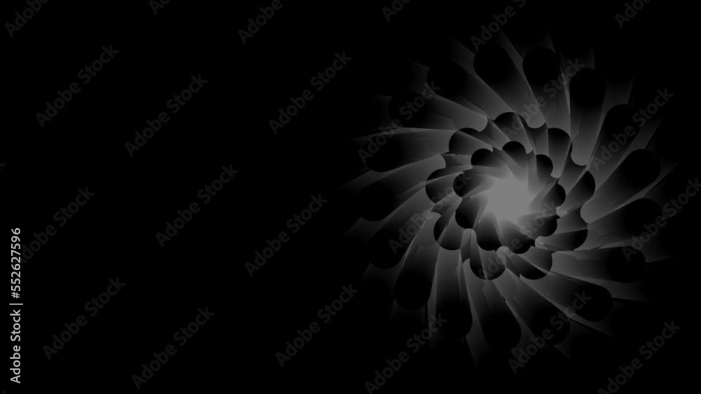 abstract fractal background. video screensaver with moving circles in dark mode. background for video editing. footage. video templates. animated background in Full HD.  promo video. 