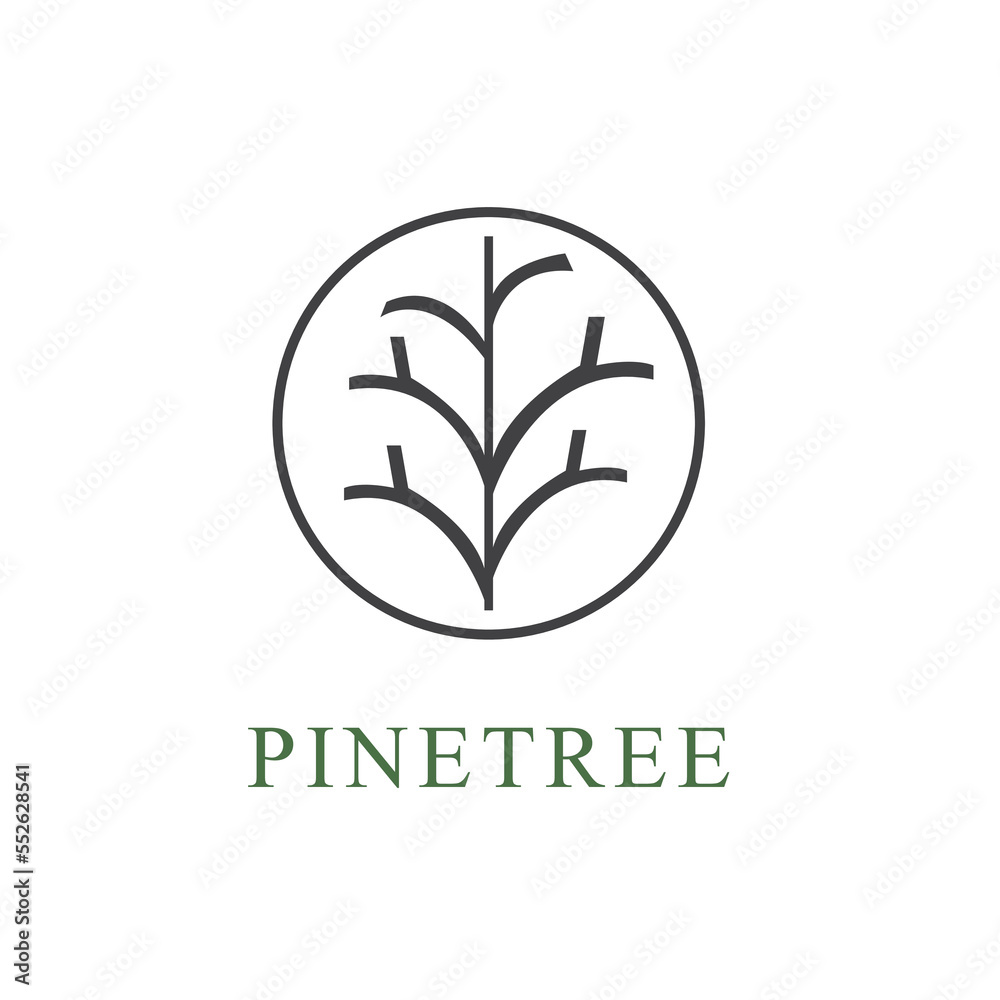 Universal creative pine tree logo vector sign logo vector illustration template vector