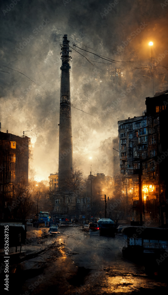 Blackout in a city - Generated by Generative AI Blackout in a city - Generated by Generative AI