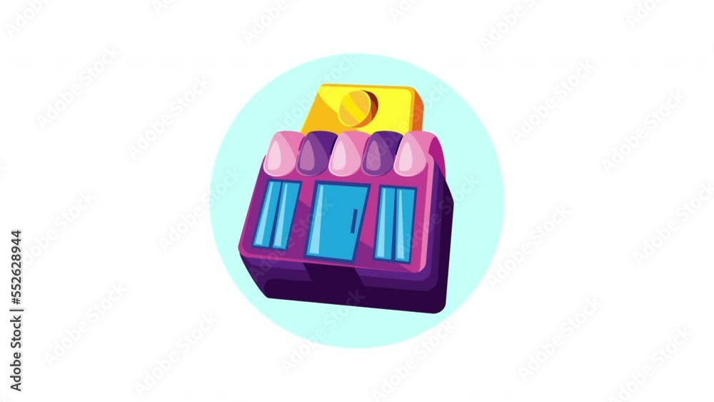 store building button ecommerce animation store building button ecommerce animation