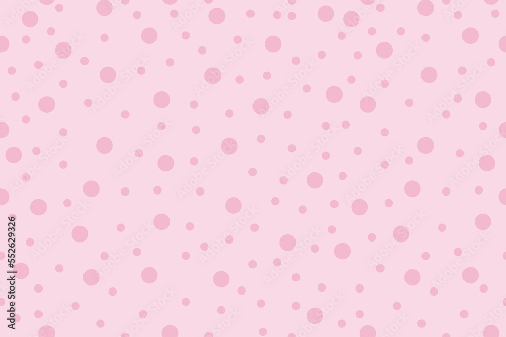 Viva magenta polka dots background. Ladybug seamless pattern. Wallpaper and bed linen print. Geometric backdrop.