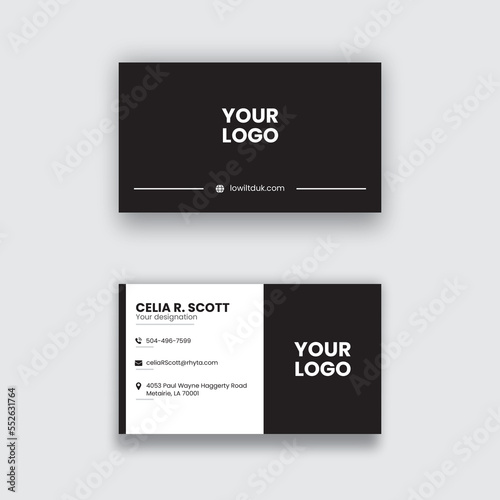 black and white Corporate Business Visiting Card