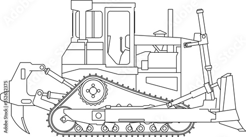 excavator on a white background
