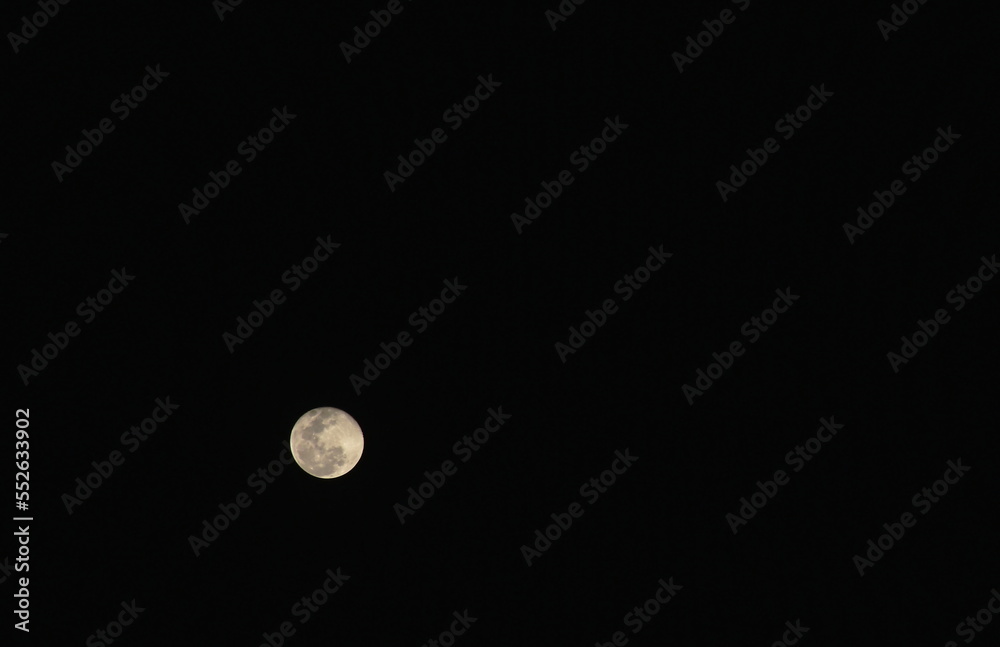 full moon floating on clear sky in night full moon floating on clear sky in night