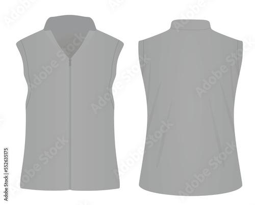 Grey  work vest. vector illustration