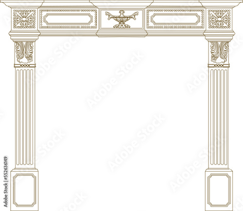 column isolated on white
