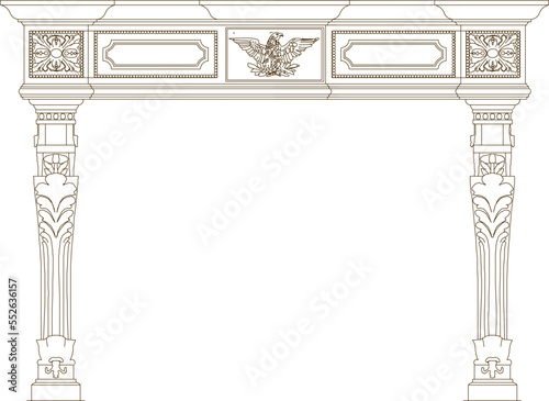 Classic MOTIF decoration pattern design sketch