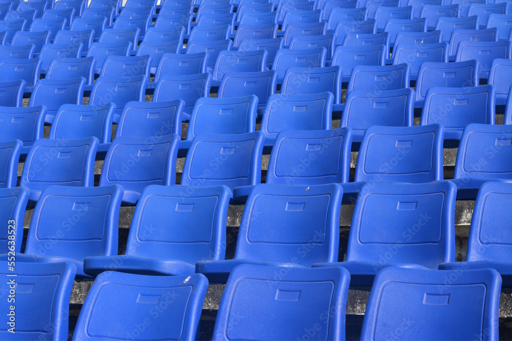 blue chair on stadium. To watch a sporting event. blue chair on stadium. To watch a sporting event.