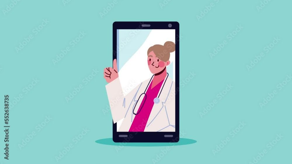 professional doctor in smartphone character professional doctor in smartphone character