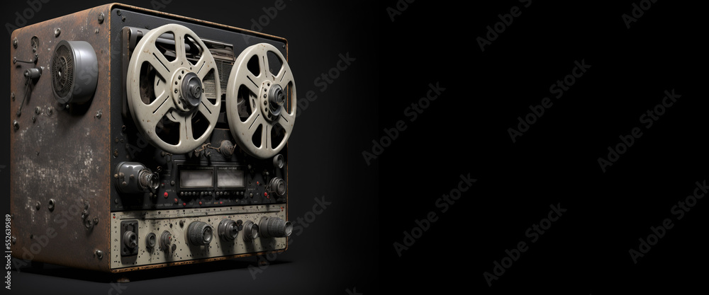 Fototapeta premium banner registratore vintage