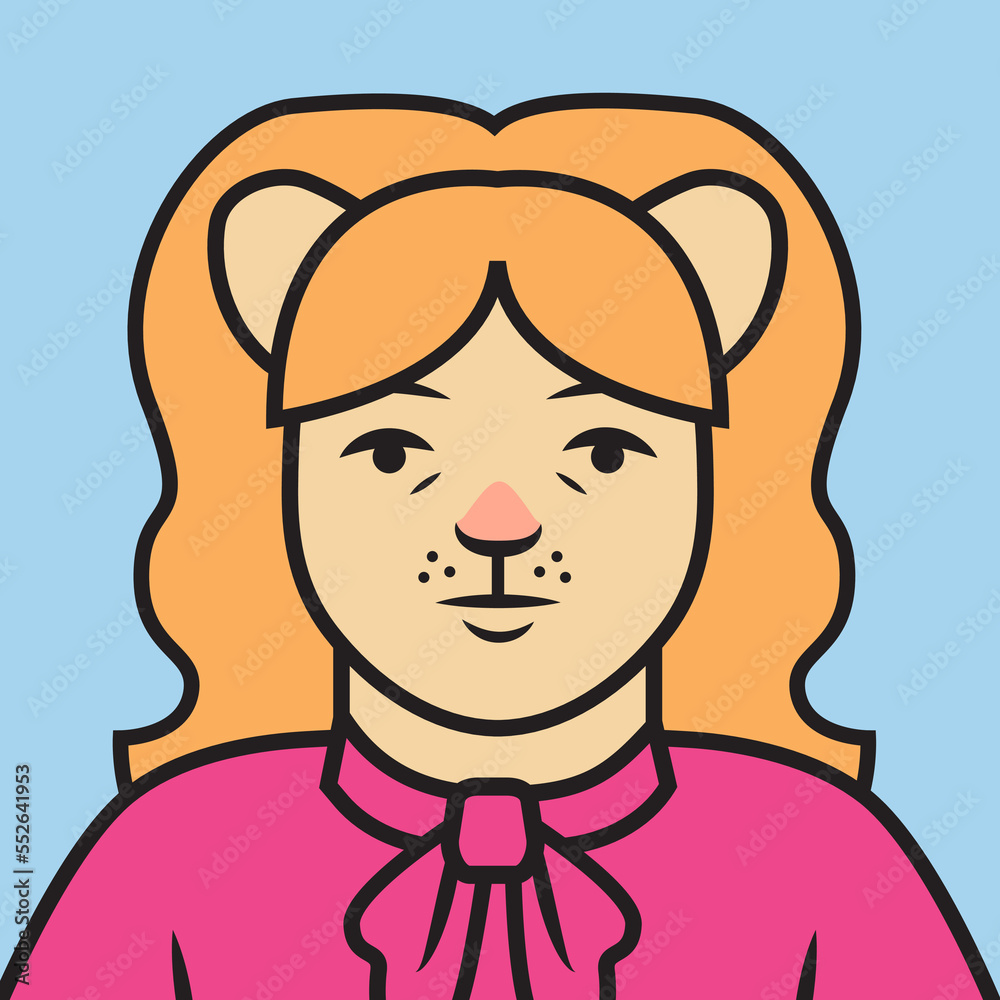 Jess cool sixties mod cat character avatar icon Jess cool sixties mod cat character avatar icon