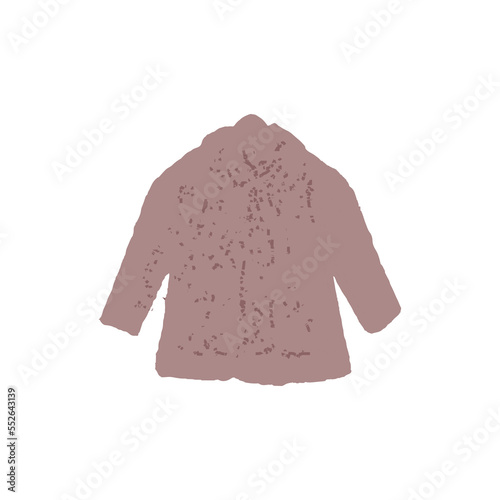 Fur coat icon. Simple style fur coat big sale poster background symbol. brand logo design element. Fur coat t-shirt printing. vector for sticker.