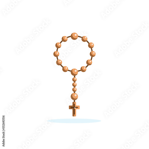 Isolated rosary to Pray. Religious concept