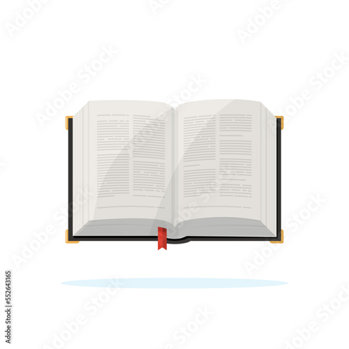 Holy open bible book and text. The word of God concept