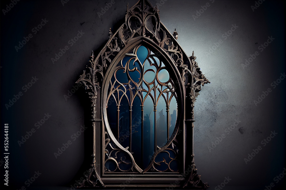 Gothic mirror on the wall generative art
