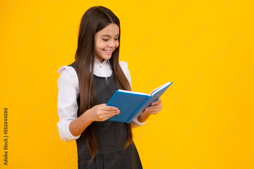 Back to school. Portrait of teenage school girl with books. Children school and education concept. Schoolgirl student. Back to school. Portrait of teenage school girl with books. Children school and education concept. Schoolgirl student.