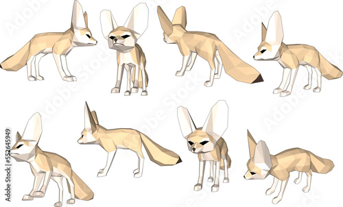 white background Fox design collection