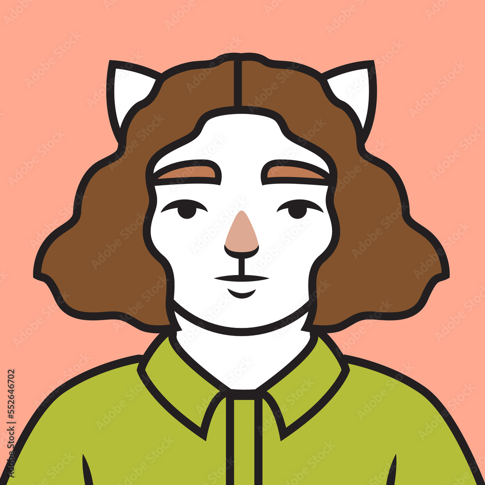 Elliot cool young cat character avatar icon