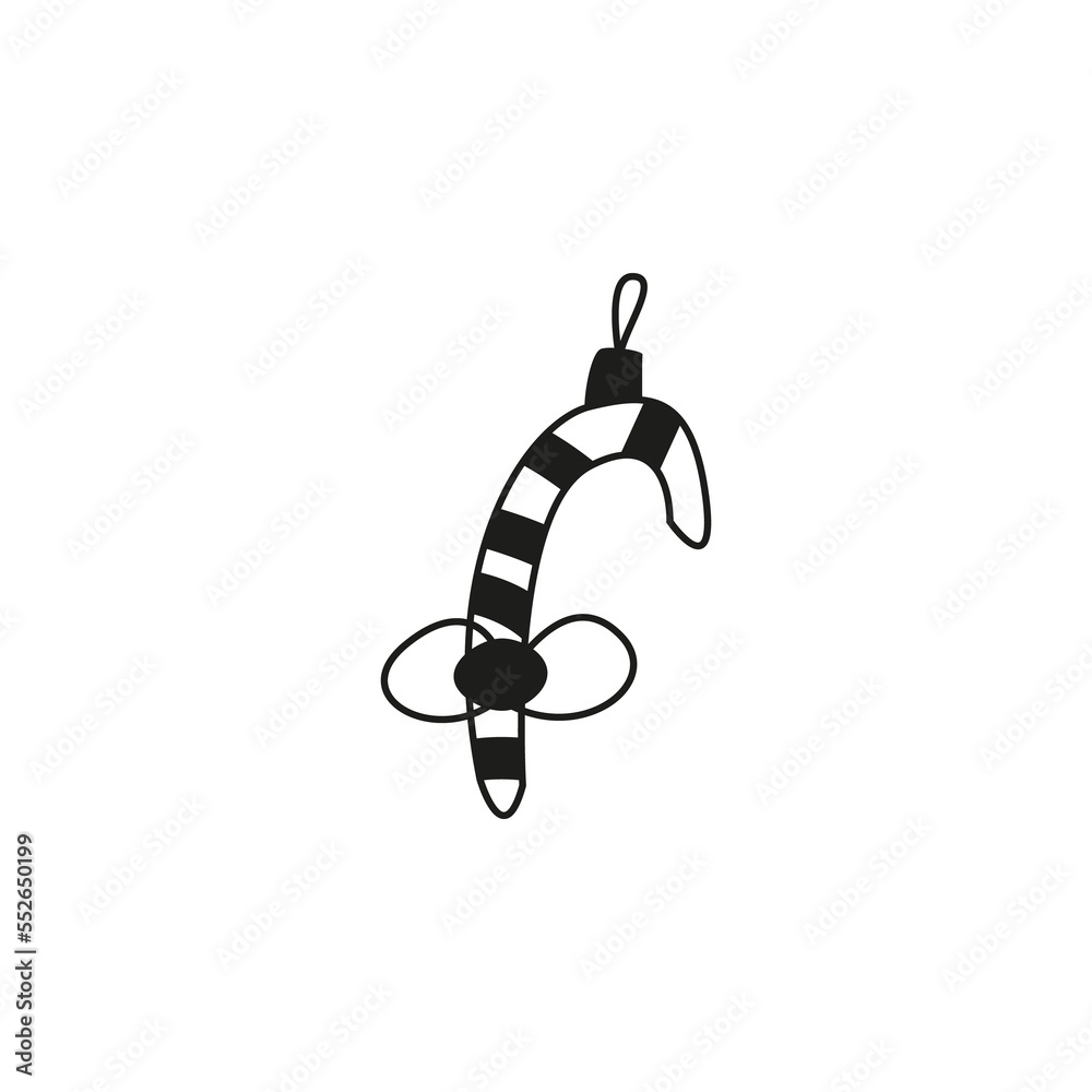 Christmas or new year ball. Vector outline doodle black and white design. Png with transparent background Christmas or new year ball. Vector outline doodle black and white design. Png with transparent background