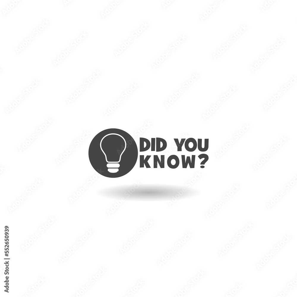 Did you know logo icon with shadow Did you know logo icon with shadow
