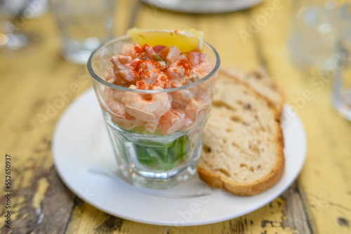 salad with prawns and avocado photo