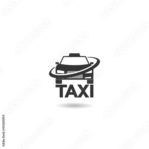 Taxi logo circle with shadow