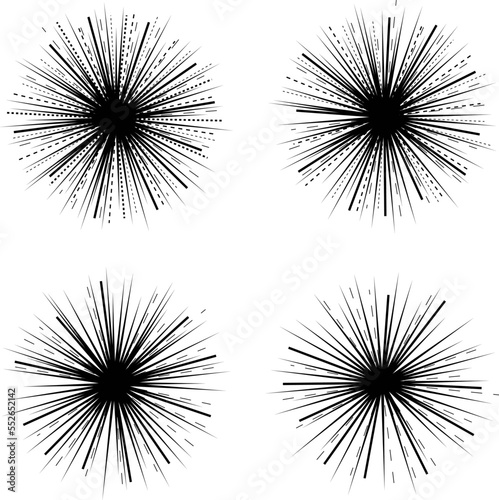vector abstract radial line burst