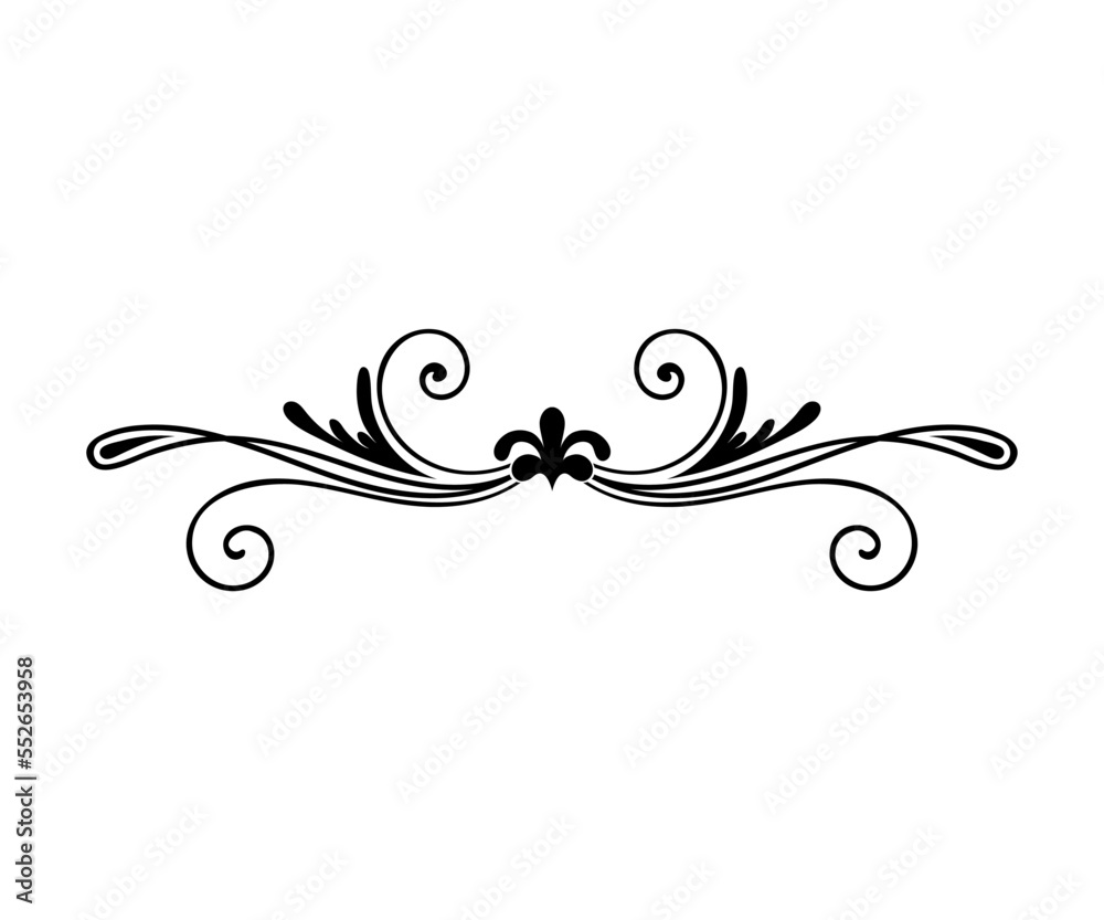 Elegant hand-drawn calligraphic vignette. Abstract pattern for decorating covers, books, postcards. Elegant hand-drawn calligraphic vignette. Abstract pattern for decorating covers, books, postcards.