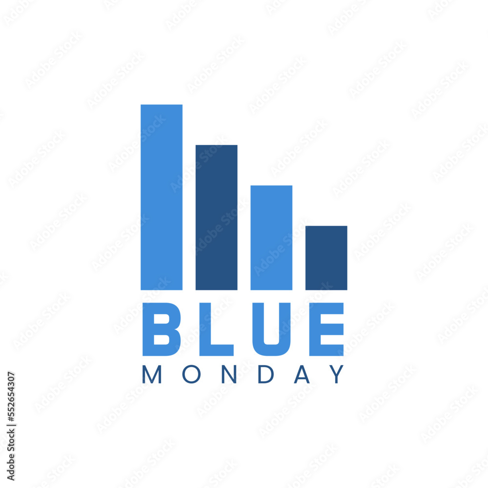 Blue Monday Business Graph Blue Monday Business Graph