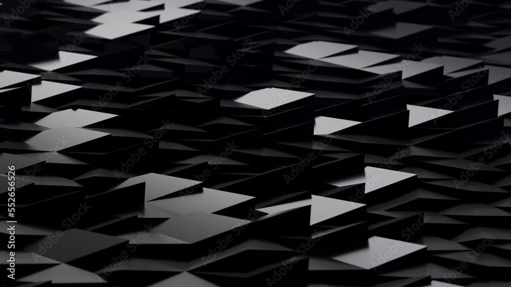 3d rendering 8K wallpaper abstract background of randomly positioned ...