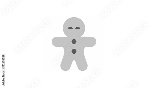 gingerbread man icon vector illustration Black and white and decorative elements. Christmas holiday 