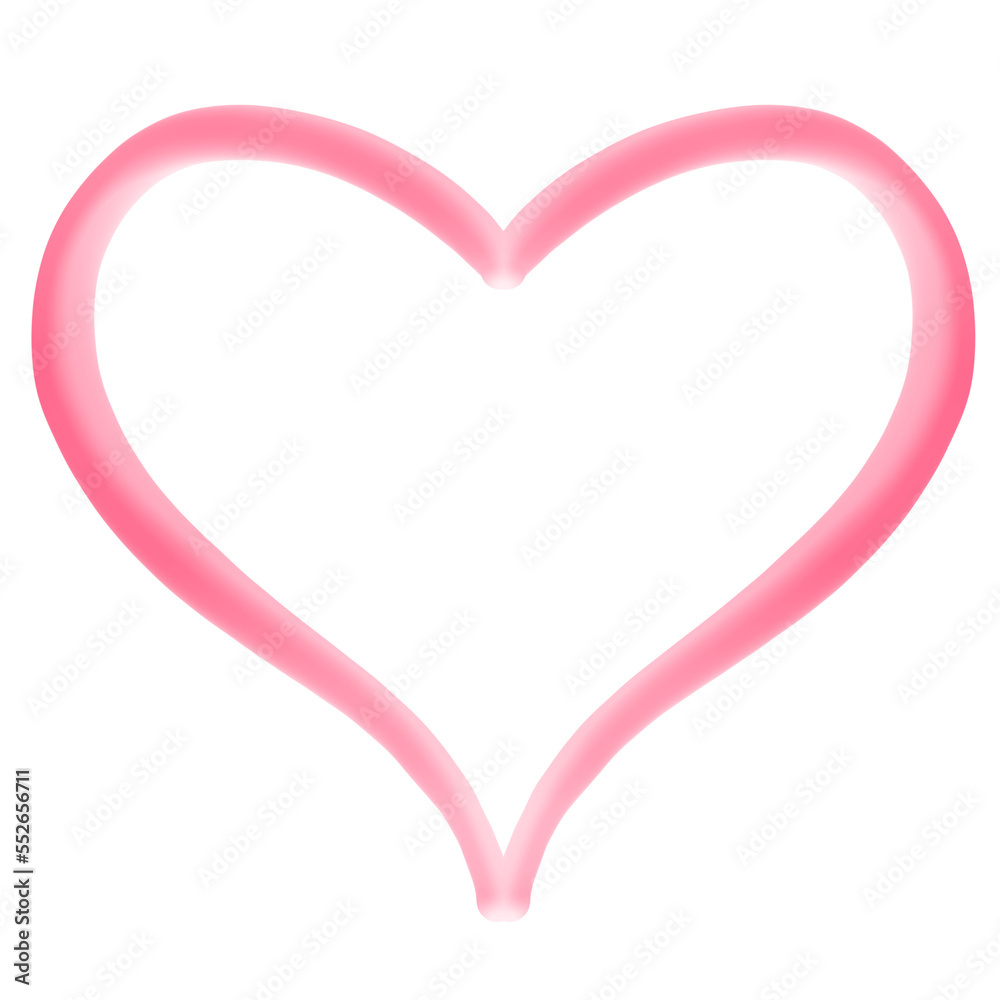 Pink heart shape. Romantic love valentines day