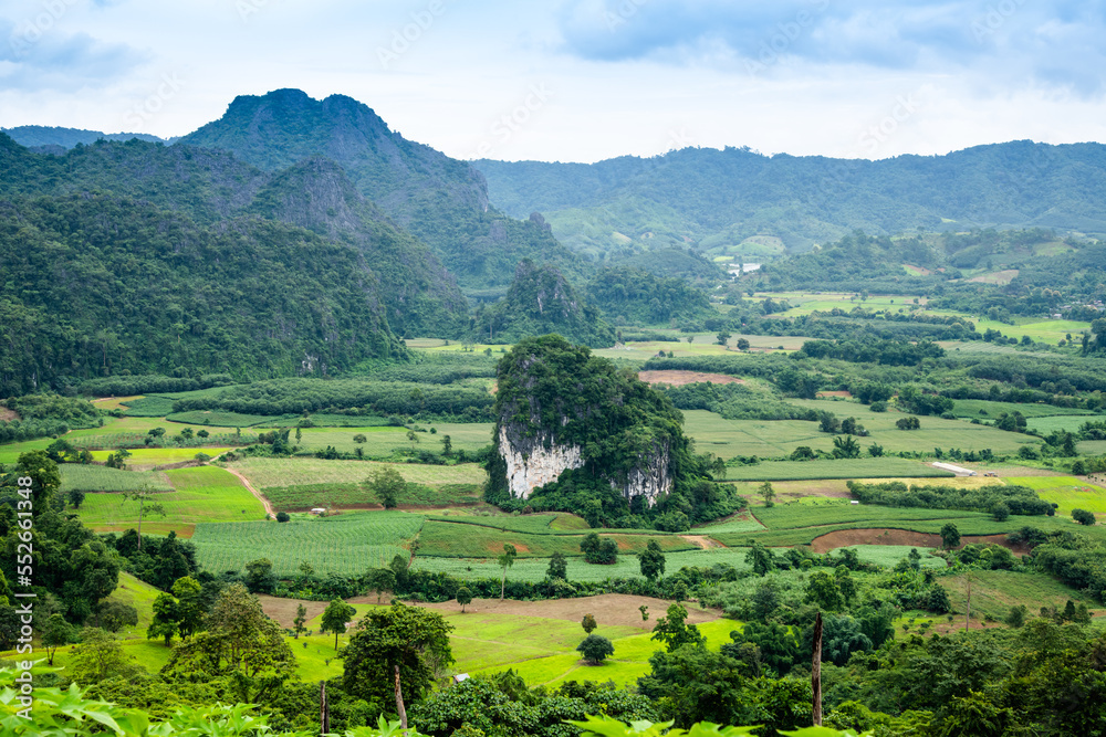 Mountain View of Phu Langka National Park at Phayao Province