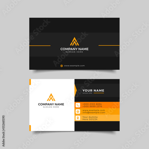 business card White and yellow Corporate Professional design