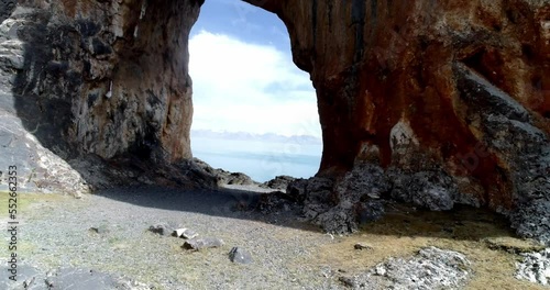 beautiful namtso lake landscape of the holy elephant in spring, tibet, China