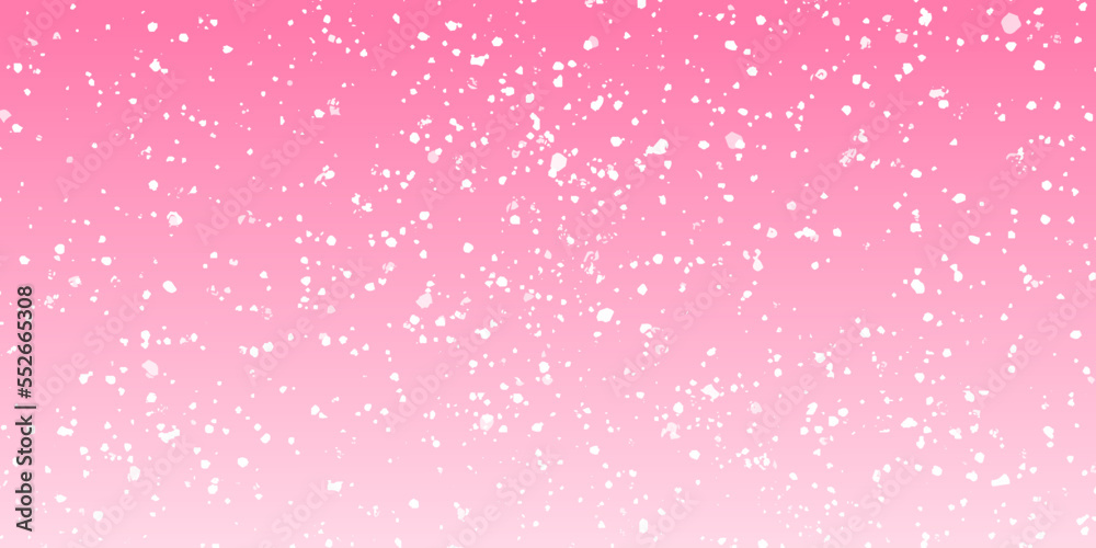 Magic bokeh shines with white dust. Small realistic glare on a pink background.