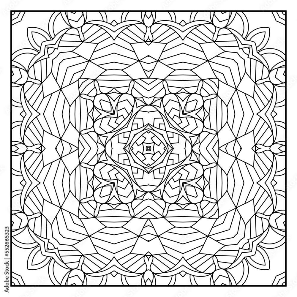 Mandala coloring page for adults. Mandala background. Mandala pattern ...