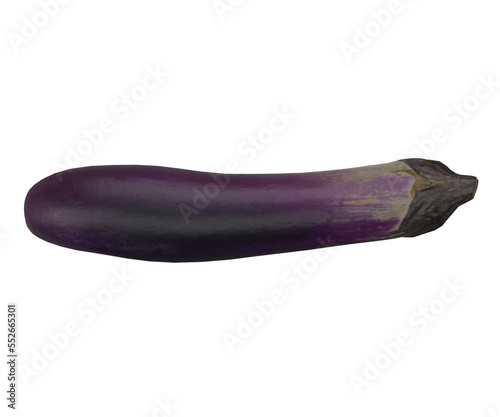 3d rendering realistic eggplant fruit