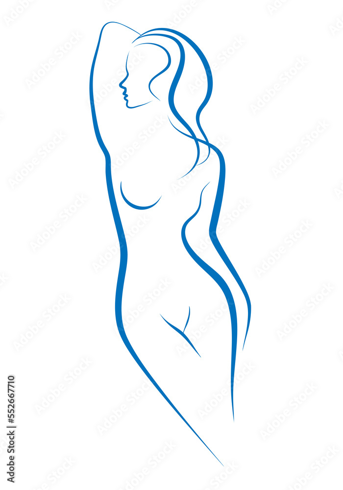 Female body sketch, line art illustration over a transparent background, PNG image Female body sketch, line art illustration over a transparent background, PNG image