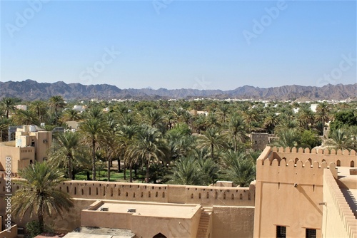 Old castle fort view to Nizwa city Oman