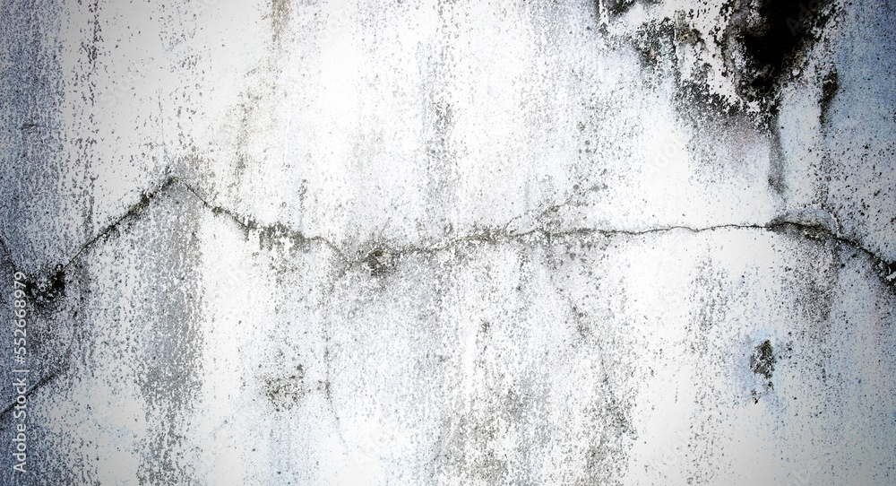 Obraz premium unique textured cracked wall background, This is cement and concrete wall design for pattern and backdrop, spotty plaster, unique interior building wall, faded background