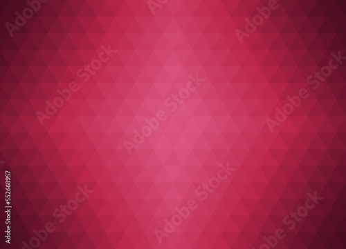 Gradient mosaic triangle background pattern. Trend color of the year 2023 viva magenta. Design texture elements for banners, covers, posters, backdrops, walls. Vector illustration.