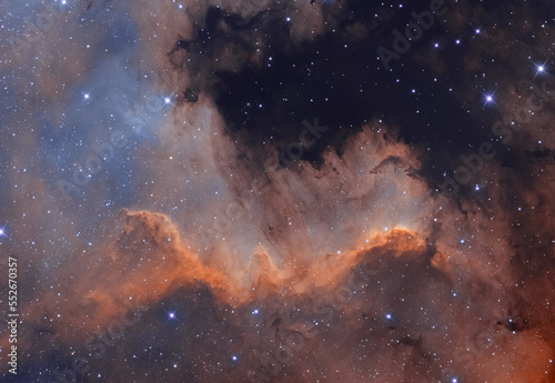 Nordamerika Nebel NGC 7000, in der Hubbel Palette