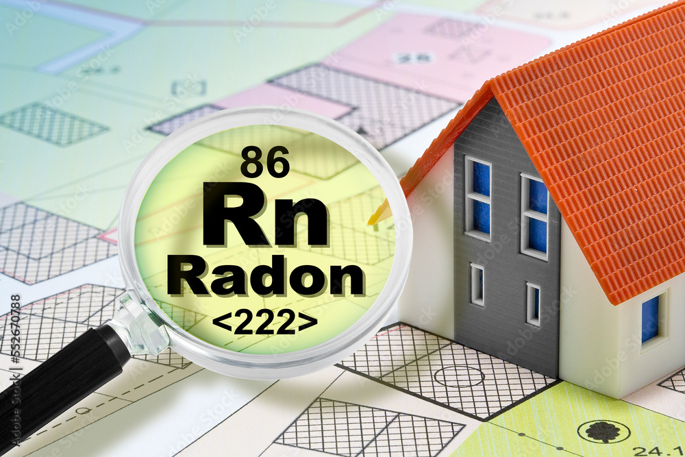 The danger of radon gas in our homes - concept with presence of radon ...