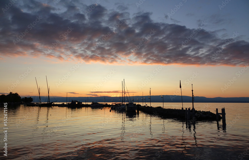 Abend am Genfer See bei Evian-les-Bains