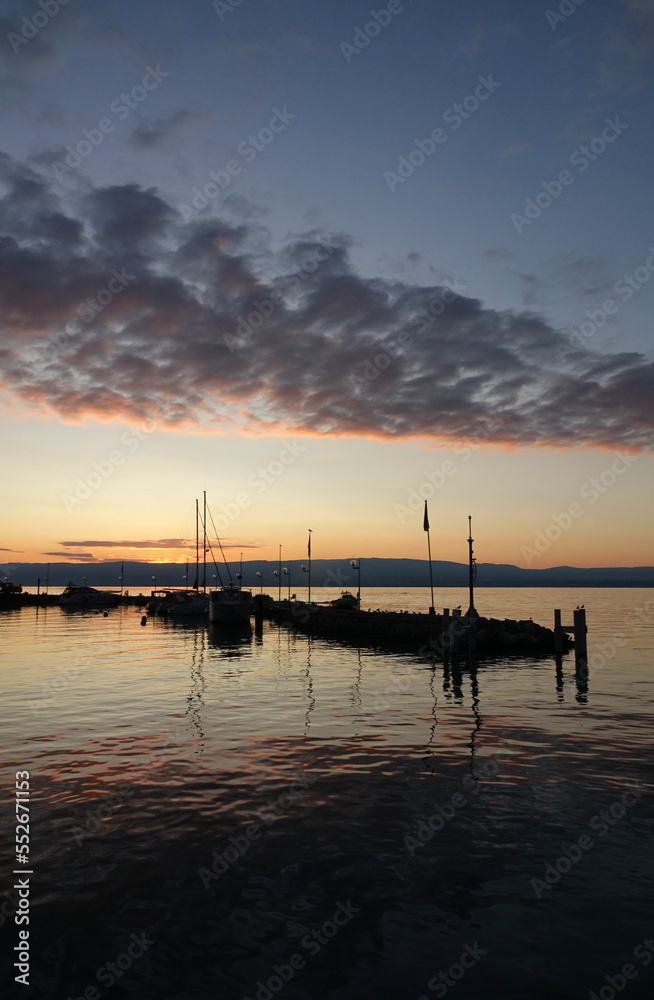 Abend am Genfer See bei Evian-les-Bains