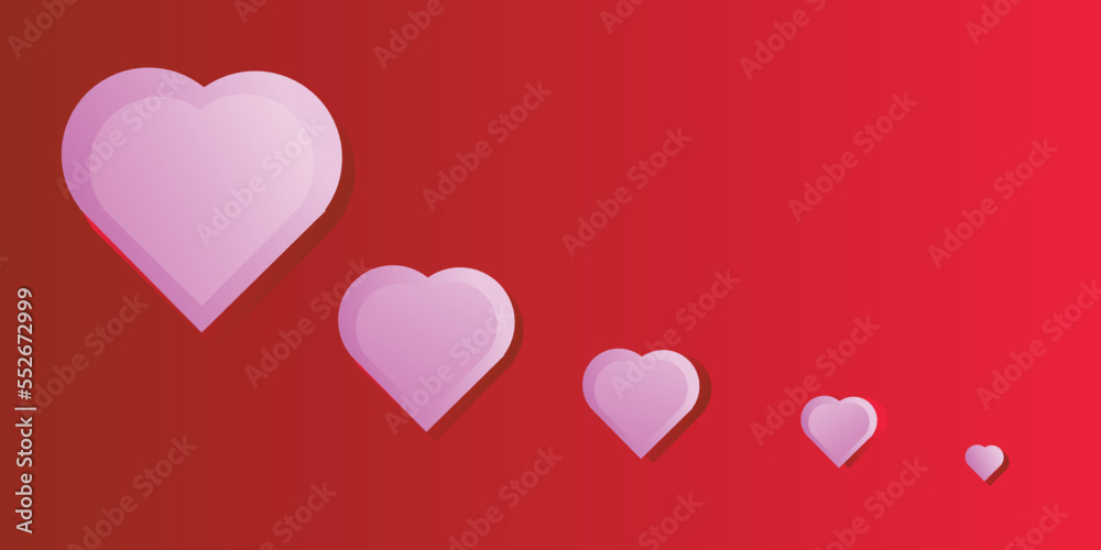 Vector symbols of love in shape of heart