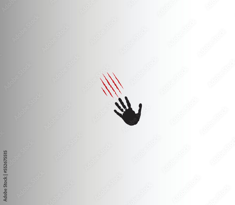Fototapeta premium Human Rights day vector concept. Red Scratch and human hand. Vector illustrations.