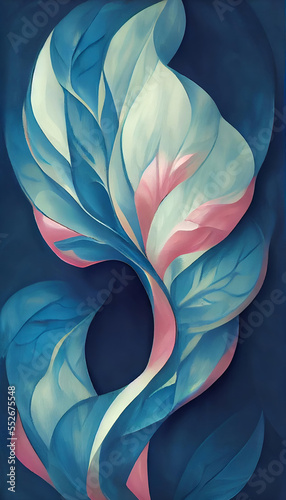blue and pink color abstract painting