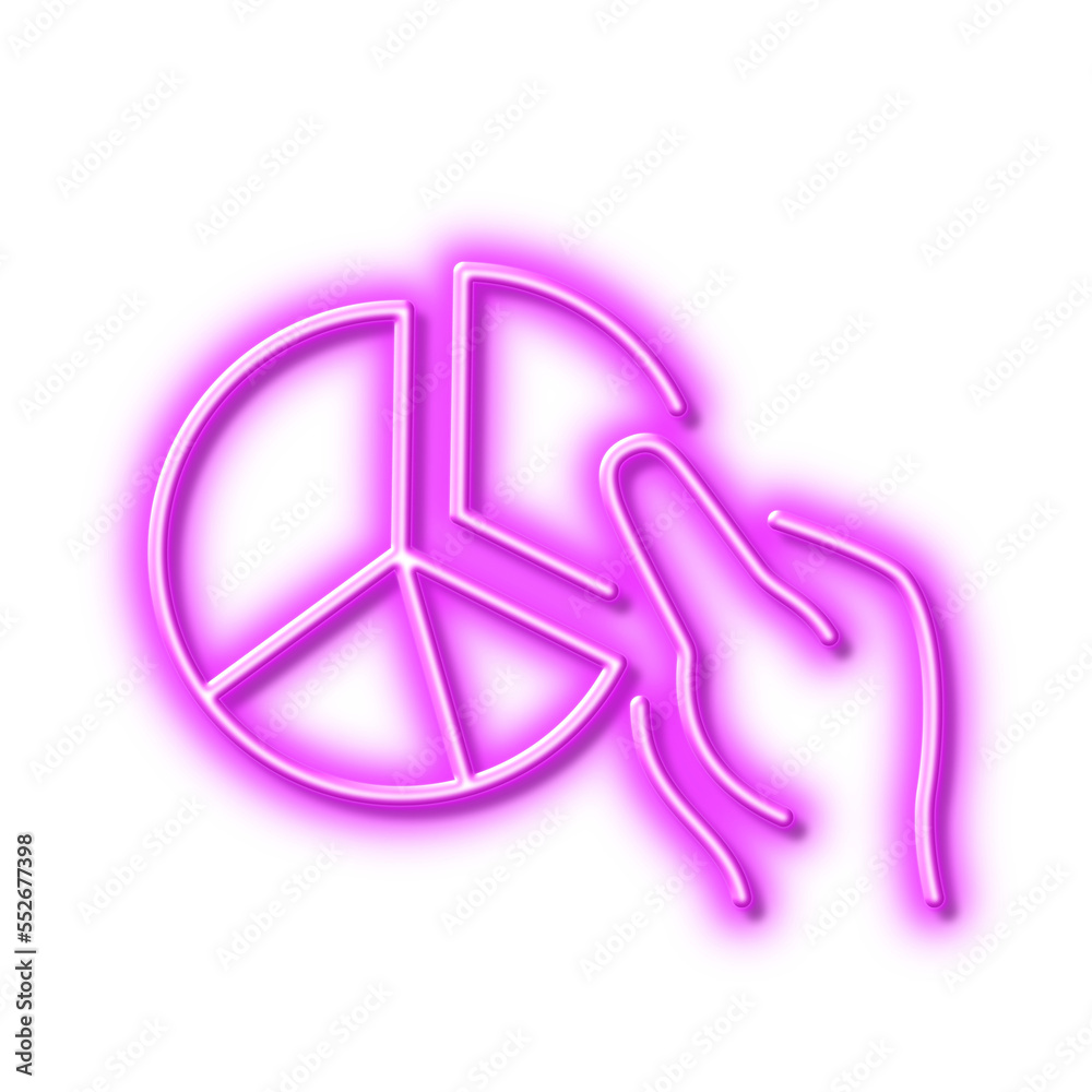 Pie chart line icon. Presentation graph sign. Neon light effect outline icon. Pie chart line icon. Presentation graph sign. Neon light effect outline icon.